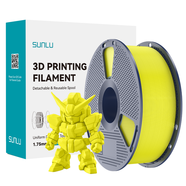 Filament SUNLU Pla+2.0 Yellow Żółty 1kg 1,75mm