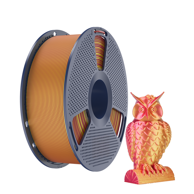 FILAMENT SUNLU SILK PLA+ DUAL COLOR CZERWONY ZŁOTY RED GOLD 250G