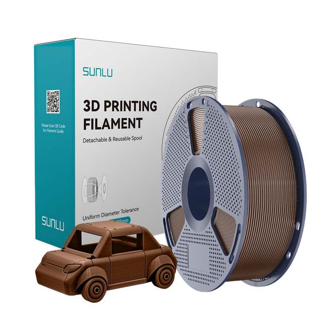 Filament SUNLU PETG Coffee Brown Brązowy Kawowy 1kg 1,75mm