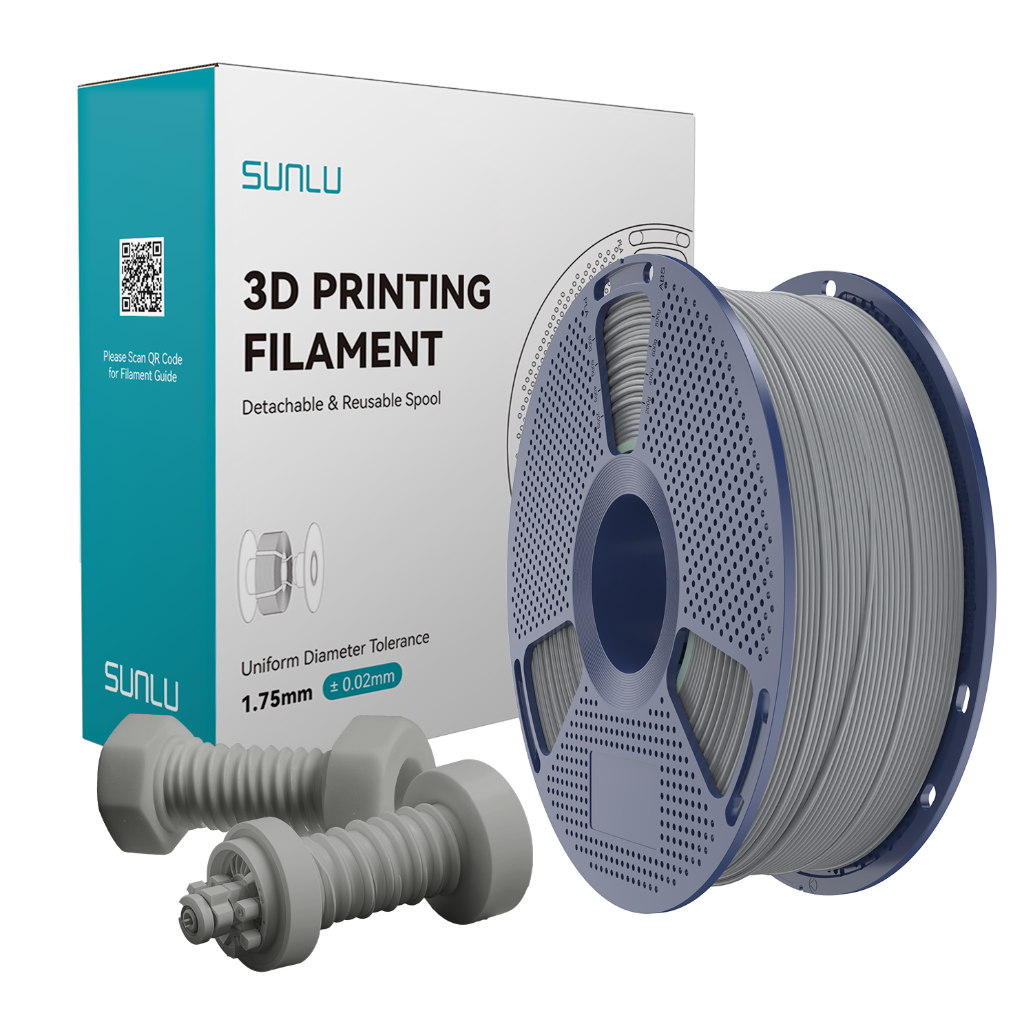 Filament SUNLU High Speed ABS Grey Szary 1kg 1,75mm