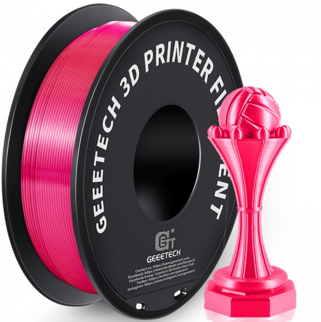GEEETECH FILAMENT PLA SILK MAGENTA RÓŻOWY 1KG