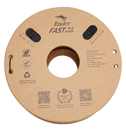 FILAMENT CREALITY ENDER FAST PLA CZARNY 2-PAK 2KG 300 mm/s