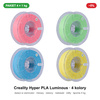 Creality Hyper PLA Luminous świecący w ciemności — 4 kolory, pakiet 4 × 1 kg, 1,75 mm