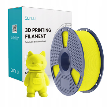 Filament SUNLU PLA Matte Yellow Żółty 1kg 1,75mm