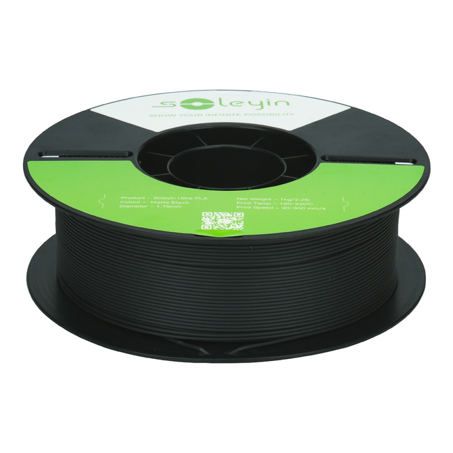Filament Creality Soleyin Ultra PLA Matte Black Czarny 1kg 1,75mm