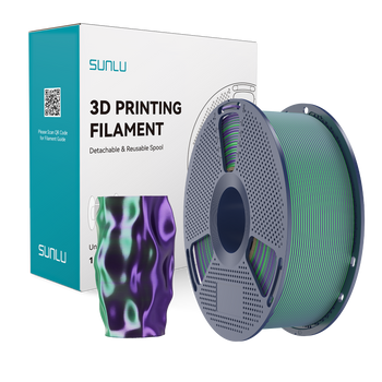 Filament SUNLU Silk PLA+ Dual-color Green Purple Zielony Fioletowy 1kg 1,75mm