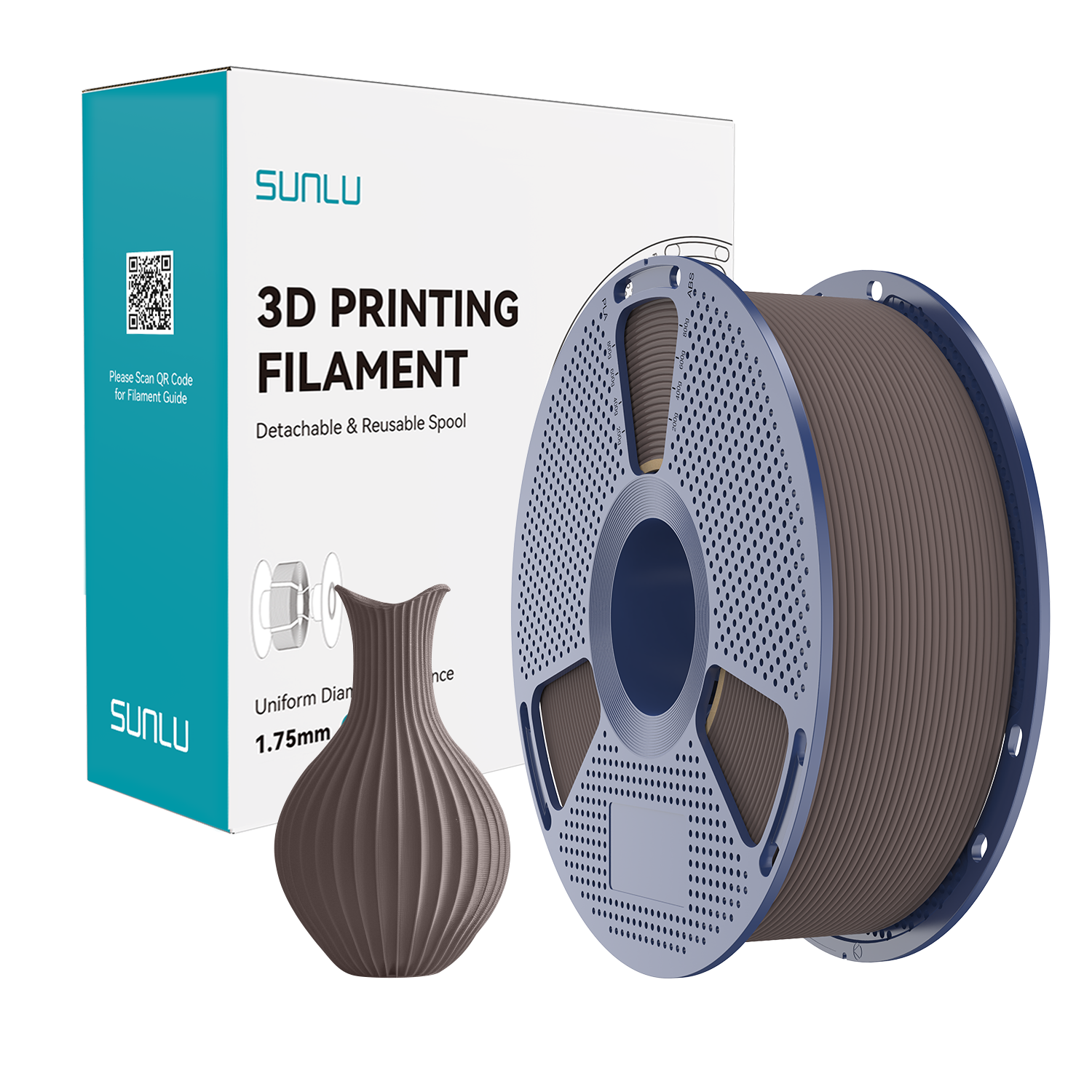 Filament SUNLU PLA Classic Chocolate Czekoladowy 1kg 1,75mm