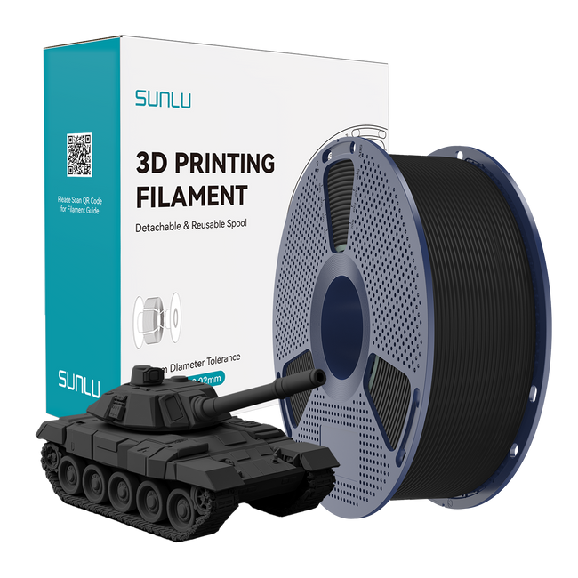 FILAMENT SUNLU HIGH SPEED PLA+ CZARNY BLACK 1KG