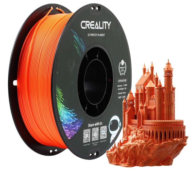 Filament Creality 3D PLA Fluorescent Orange Pomarańczowy 1.75mm 1 kg