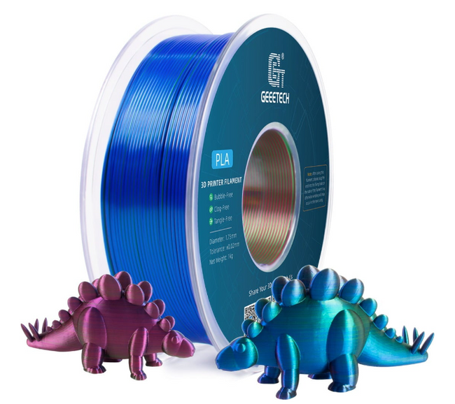 GEEETECH FILAMENT PLA SILK RED BLUE GREEN CZERWONY NIEBIESKI ZIELONY 1KG