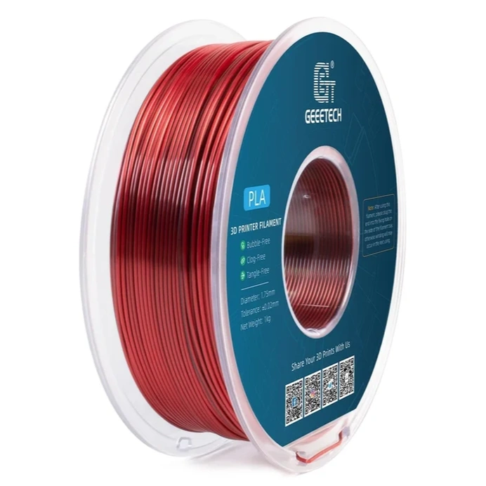 Geeetech DUAL COLOR SILK PLA — czerwono-czarny