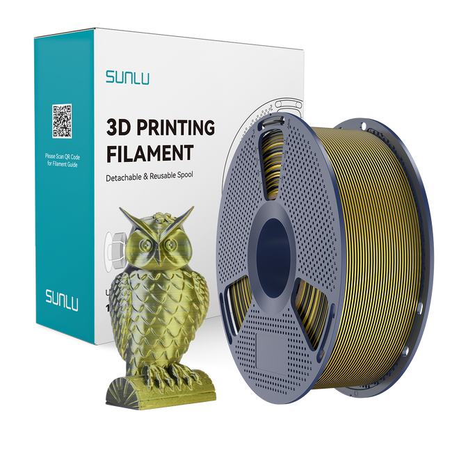 Filament SUNLU Silk PLA+ Dual-color Black Gold Czarny Złoty 250g 1,75mm