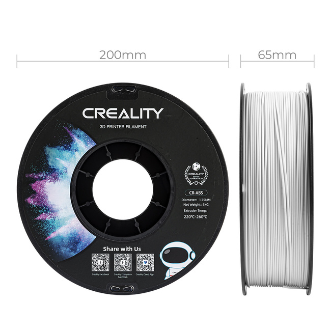 FILAMENT CREALITY CR-ABS BIAŁY WHITE 1KG 1,75mm