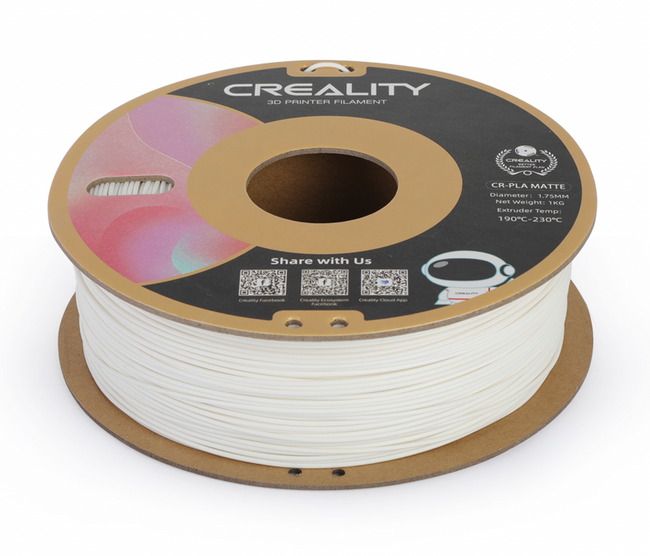 ORYGINALNY FILAMENT CREALITY CR-PLA MATTE BIAŁY WHITE MAT 1KG 1,75mm