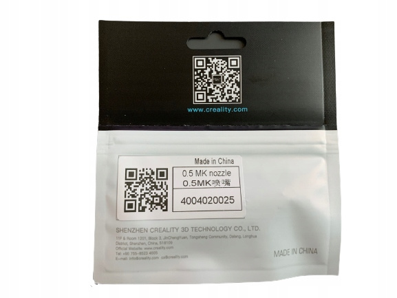 Creality dysza mosiężna 0,5 mm M6 do filamentu 1,75 mm (5 szt.)