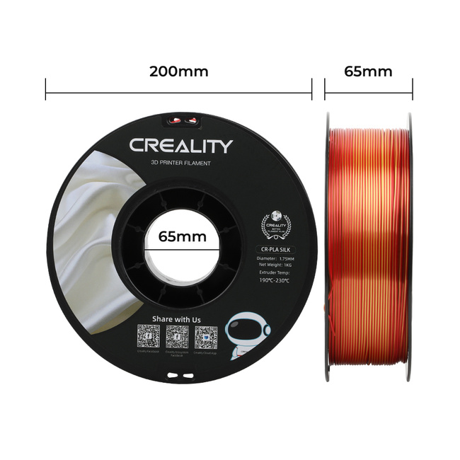 Filament Creality CR-PLA Silk Gold Red Złoty Czerwony 1kg 1,75mm