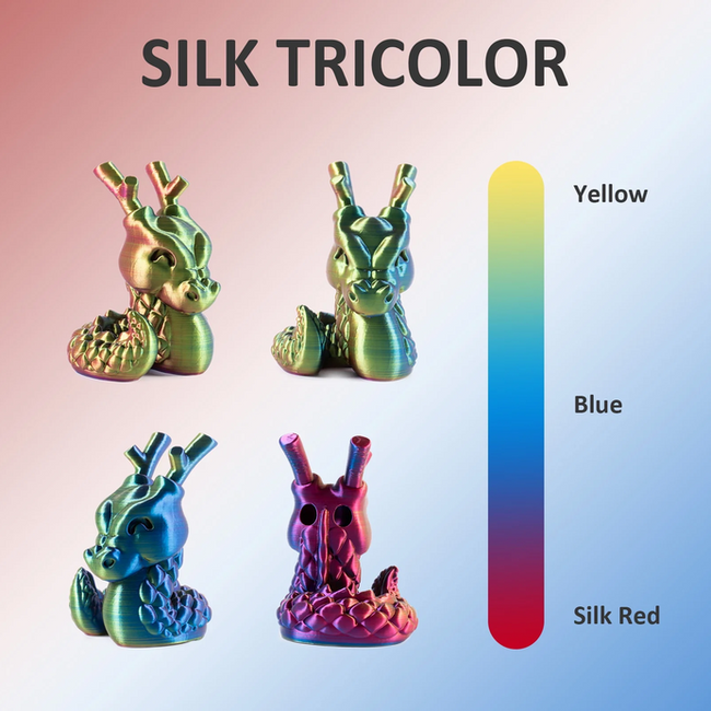 Filament Geeetech Tricolor Silk PLA Red Yellow Blue Trójbarwny 1kg 1,75mm
