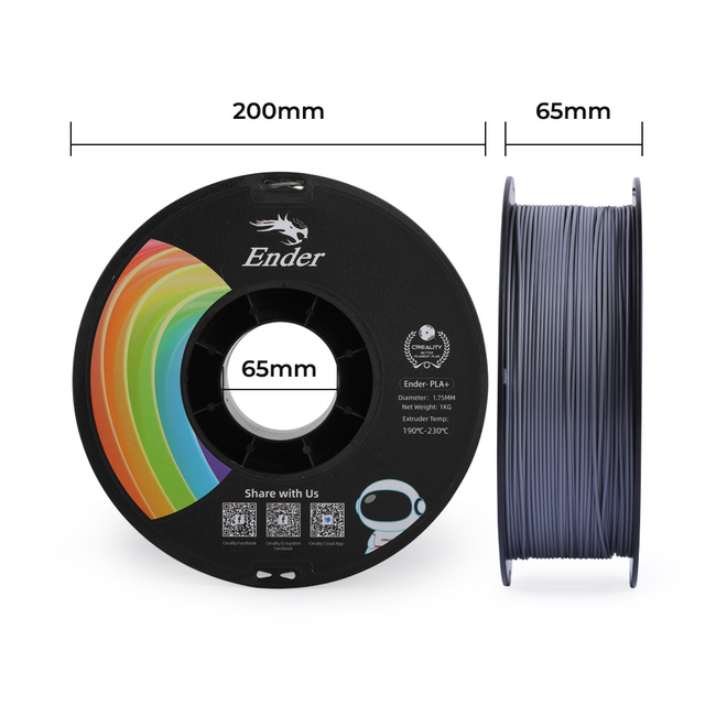 Filament Creality Ender-pla+ Grey Szary 1kg 1,75mm