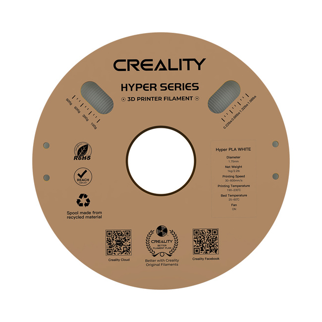 Filament Creality Hyper Series PLA White Biały 1kg 1,75mm