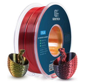 Filament Geeetech Tricolor Silk PLA Red Gold Black Trójbarwny 1kg 1,75mm