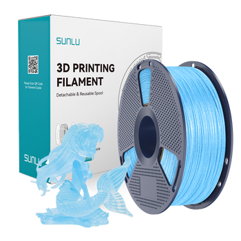 Filament SUNLU PLA Twinkling Blue Niebieski Brokatowy Błyszczący 1kg 1,75mm