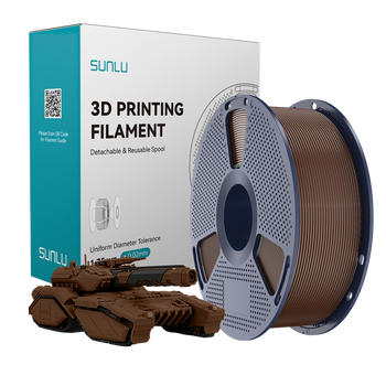 Filament SUNLU PLA Coffee Brown Brązowy Kawowy 1kg 1,75mm