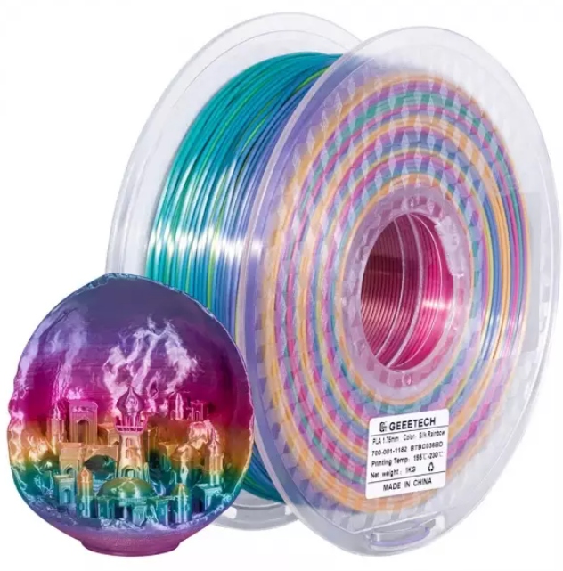 Filament Geeetech Rainbow Silk Tęczowy PLA 1kg