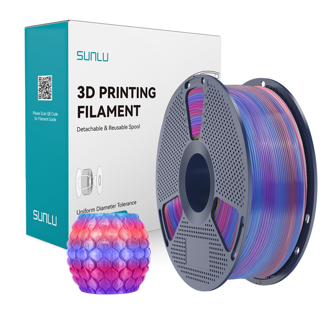 Filament SUNLU PLA Transparent Rainbow 02 Tęcza 02 1kg 1,75mm