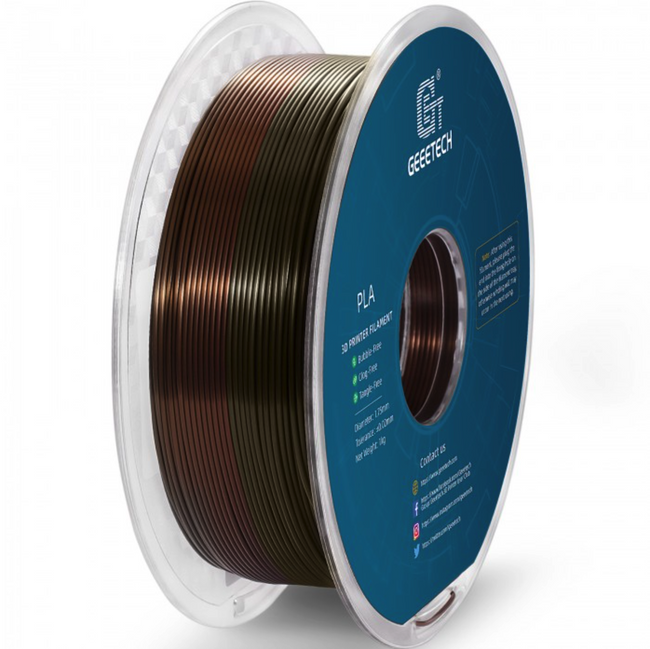 FILAMENT GEEETECH PLA SILK BRONZE RAINBOW TĘCZOWY BRĄZOWY  1,75mm 1KG
