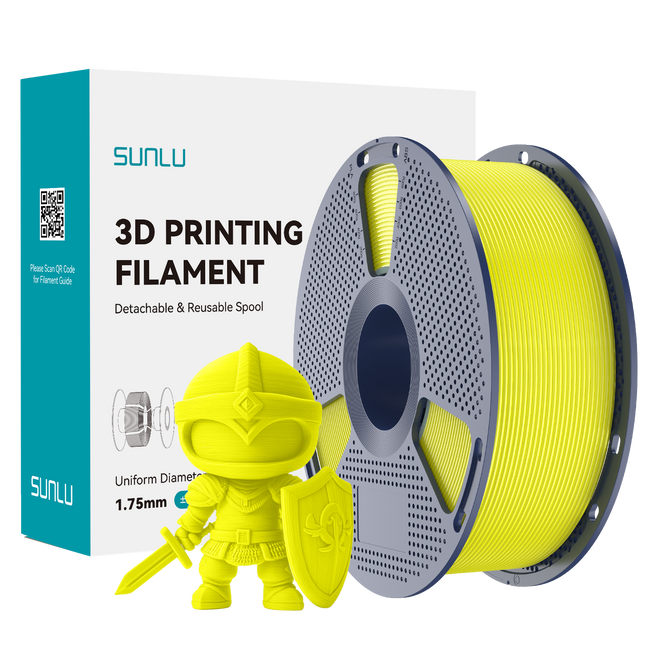 Filament SUNLU PLA+ Yellow Żółty 250g 1,75mm