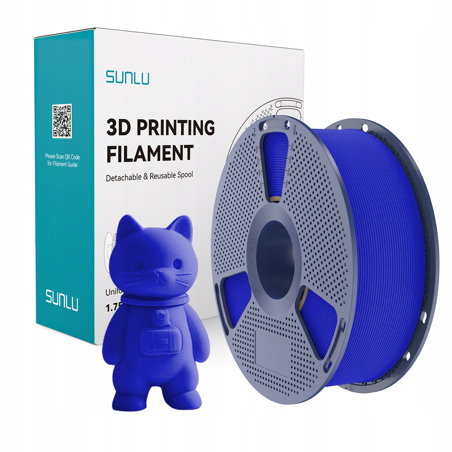 Filament SUNLU PLA Matte Klein Blue Niebieski 1kg 1,75mm