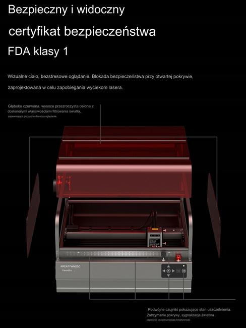 NOWOŚĆ 2024 POTĘŻNY LASER CREALITY FALCON 2 40W + LASER 1.6W 23% PL