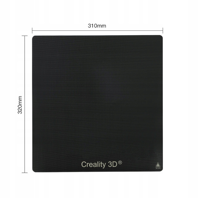 Podkładka szklana Creality 3D Ender-3 Max / CR-X 310×320 mm | Szyba borokrzemowa