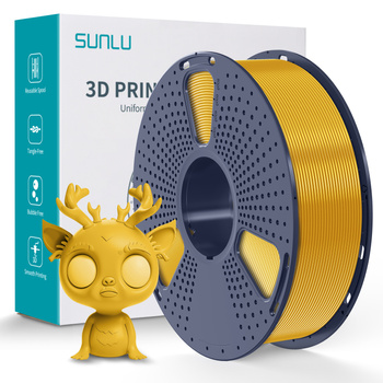 FILAMENT SUNLU LIGHT GOLD JASNY ZŁOTY PLA+ 1,75mm 1kg