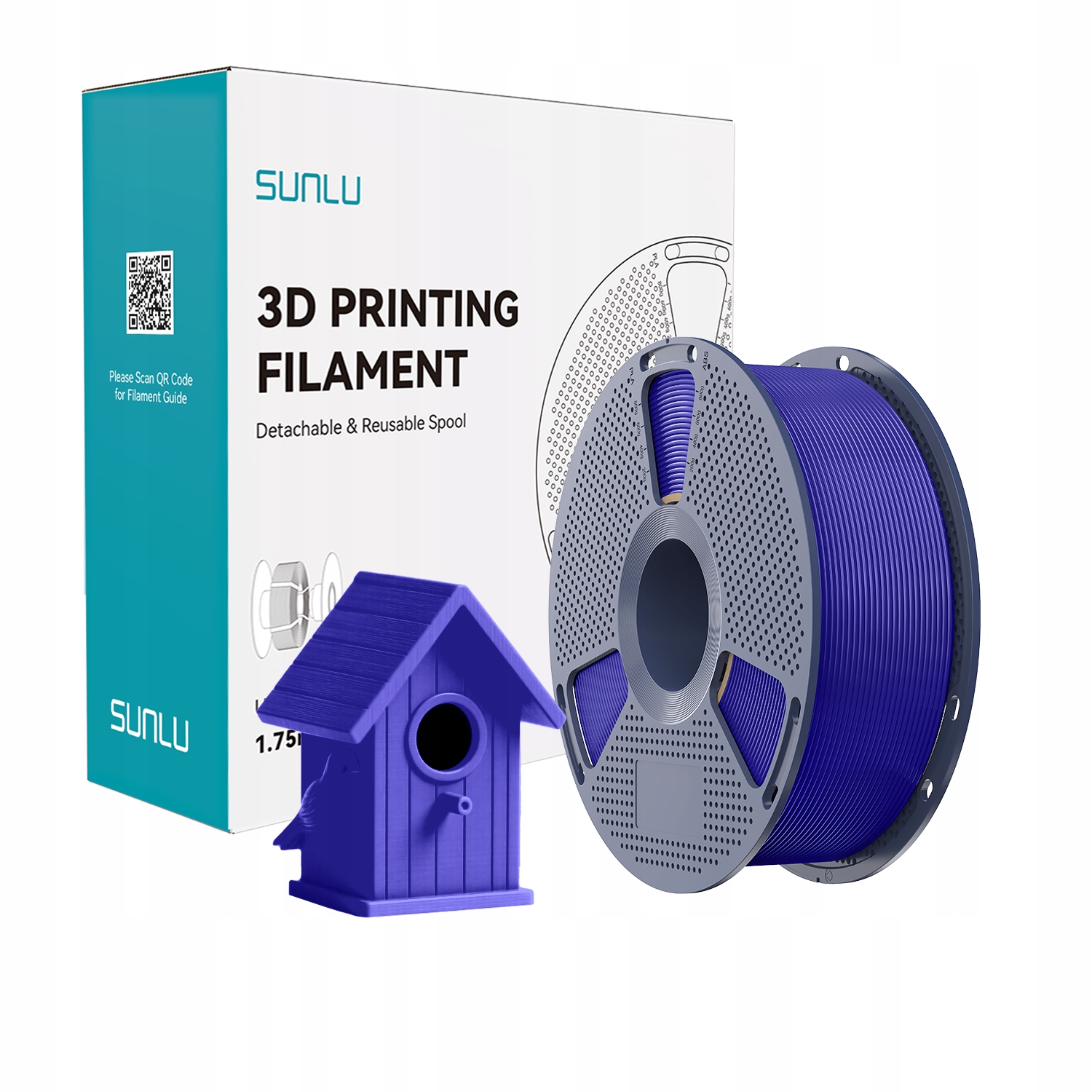 Filament SUNLU ASA Klein Blue Niebieski 1kg 1,75mm