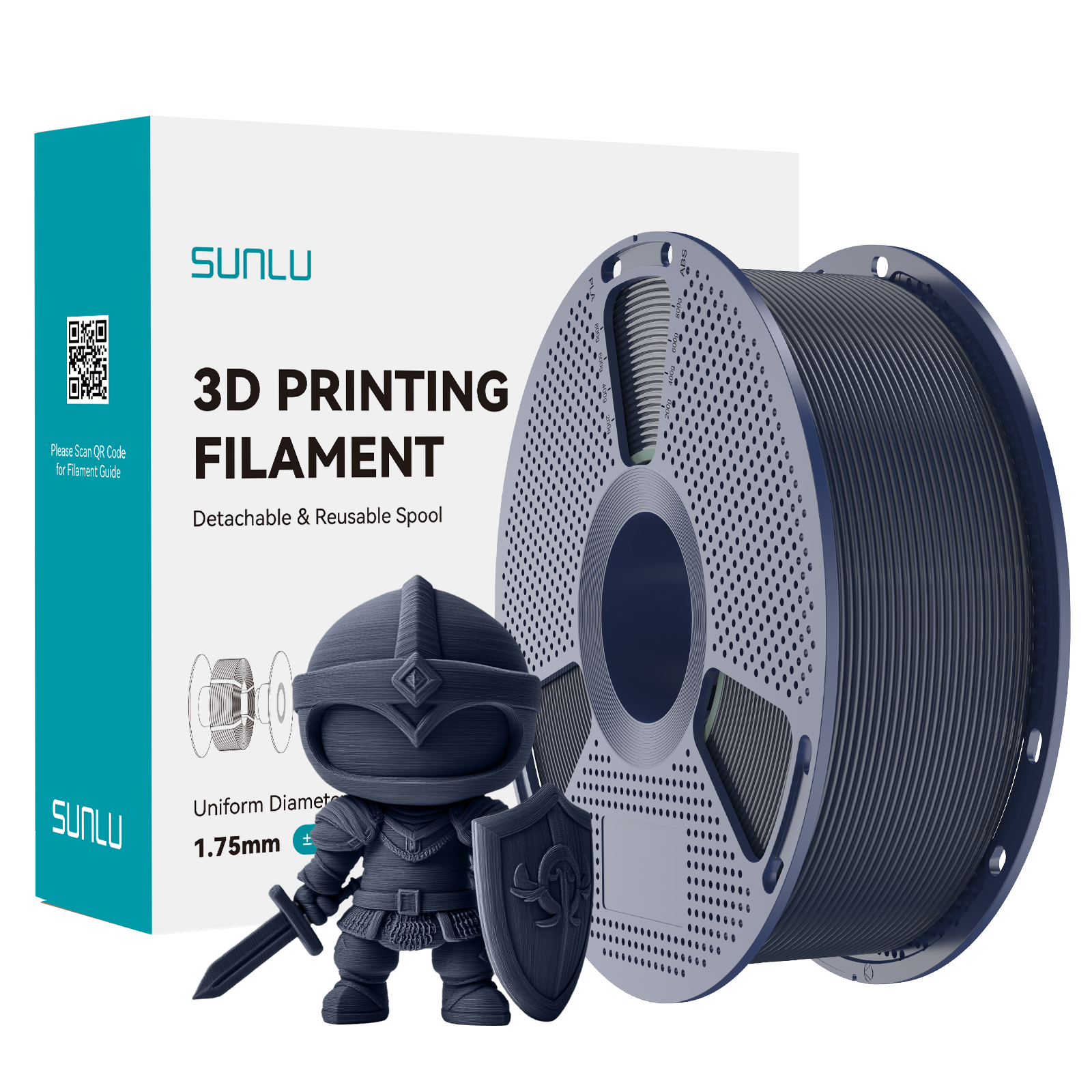 Filament SUNLU PLA+ Midnight Ciemnogranatowy 1kg 1,75mm