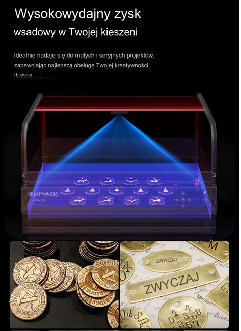 NOWOŚĆ 2024 POTĘŻNY LASER CREALITY FALCON 2 40W + LASER 1.6W 23% PL