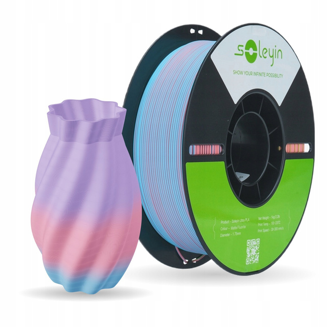 Filament Creality Soleyin PLA Matte 1,75mm 1kg Trójkolorowy Fluorite