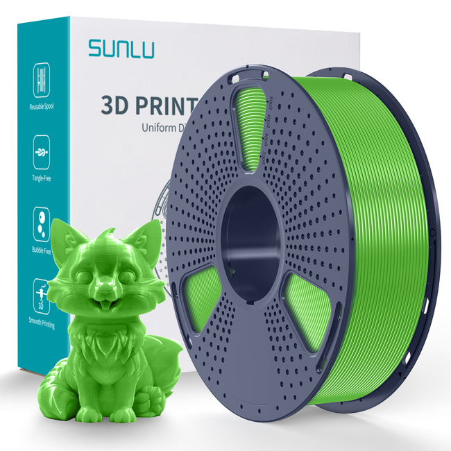 FILAMENT SUNLU GREEN ZIELONY PETG 1,75mm 1kg