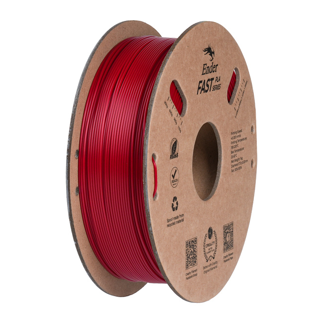 Filament Creality Ender Fast PLA Fire Red Czerwony 1kg 1,75mm
