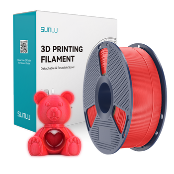 Filament SUNLU PETG Glow In The Dark Red Czerwony 1kg 1,75mm