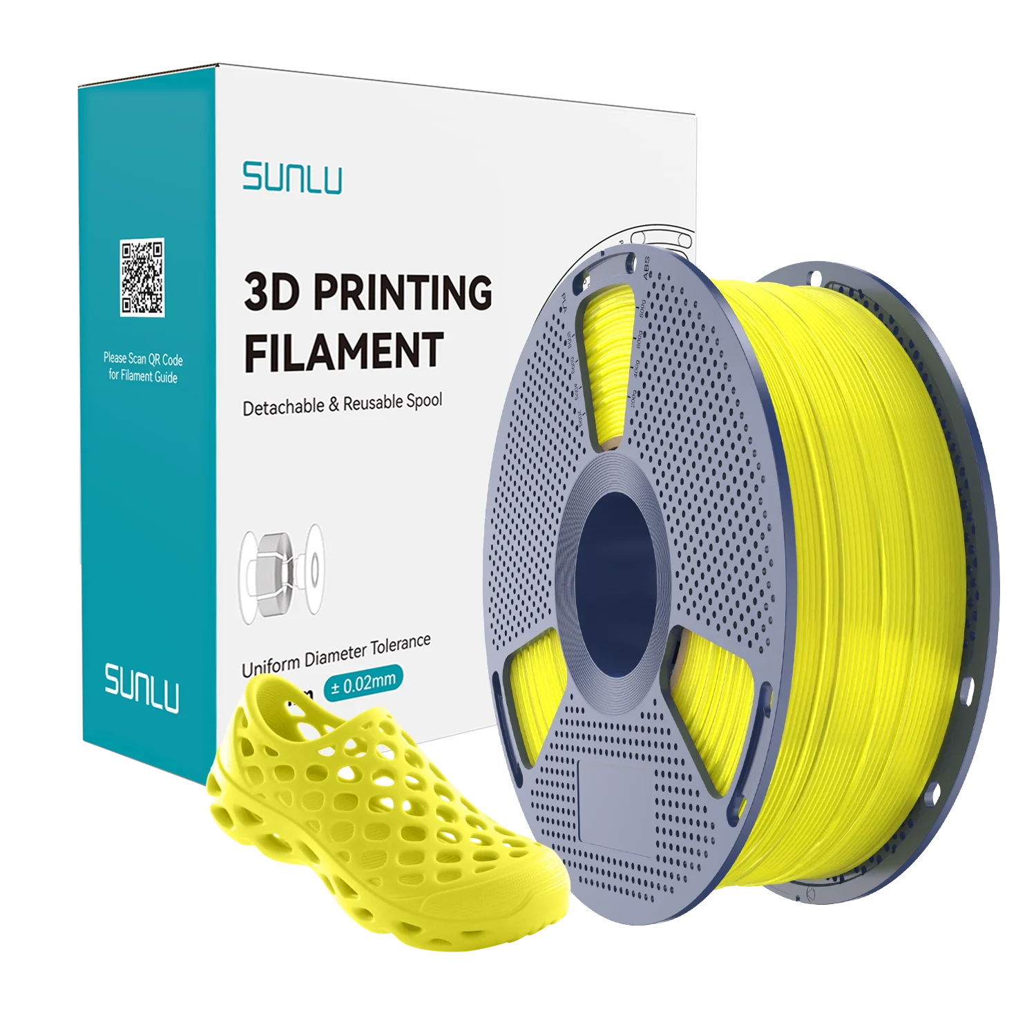 Filament SUNLU TPU 95A Yellow Żółty 1kg 1,75mm