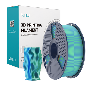 Filament SUNLU Silk PLA+ Dual-color Blue Green Niebieski Zielony 1kg 1,75mm