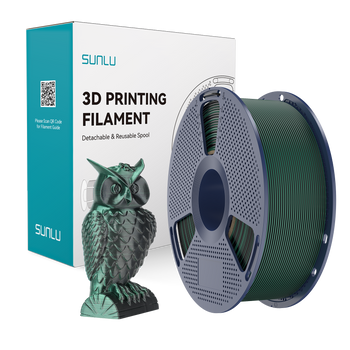 Filament SUNLU Silk PLA+ Dual-color Black Green Czarny Zielony 1kg 1,75mm