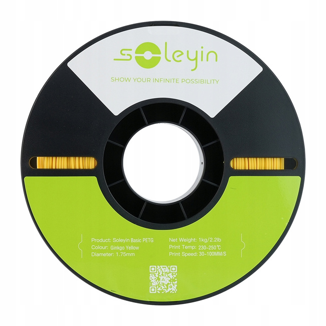 Filament Creality Soleyin Basic PETG Ginkgo Yellow Żółty 1kg 1,75mm