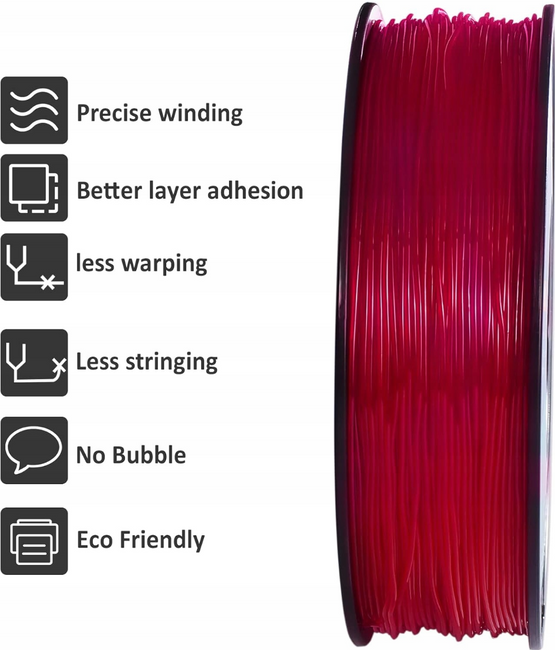 FILAMENT GEEETECH TPU PINK TRANSPARENTNY RÓŻOWY  1,75mm 1KG