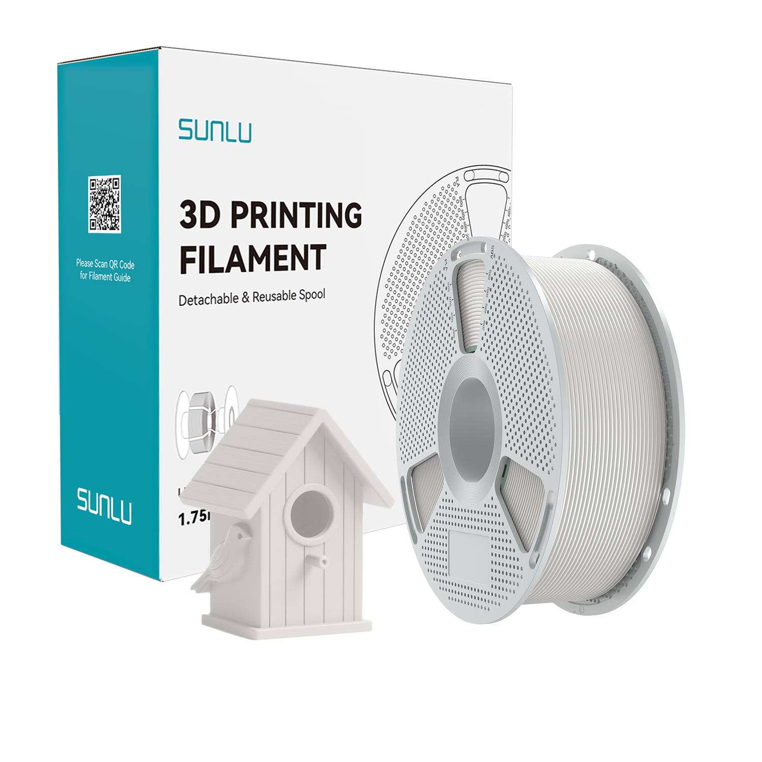 Filament SUNLU ASA Natural Naturalny 1kg 1,75mm
