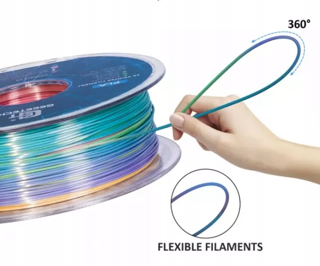 Filament Geeetech Rainbow Silk Tęczowy PLA 1kg