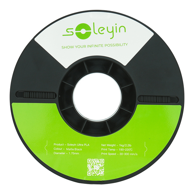 Filament Creality Soleyin Ultra PLA Matte Black Czarny 1kg 1,75mm