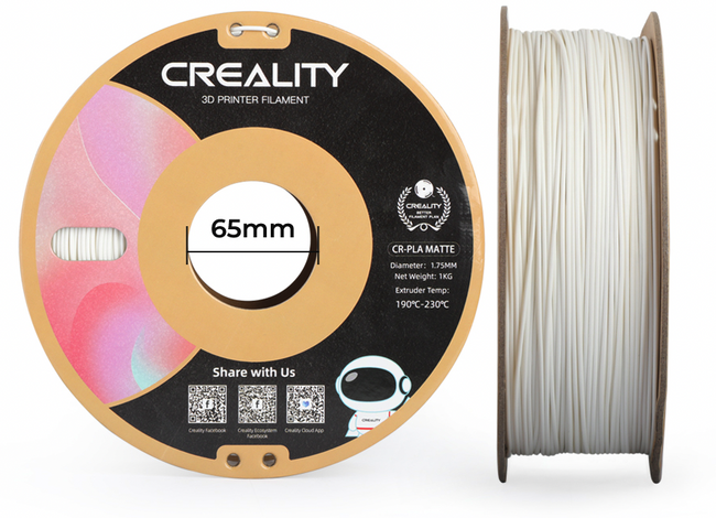 ORYGINALNY FILAMENT CREALITY CR-PLA MATTE BIAŁY WHITE MAT 1KG 1,75mm